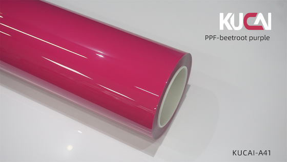Film de protection de peinture automobile TPU hydrophobe Betterave couleur violette épaisseur 7,5 mil